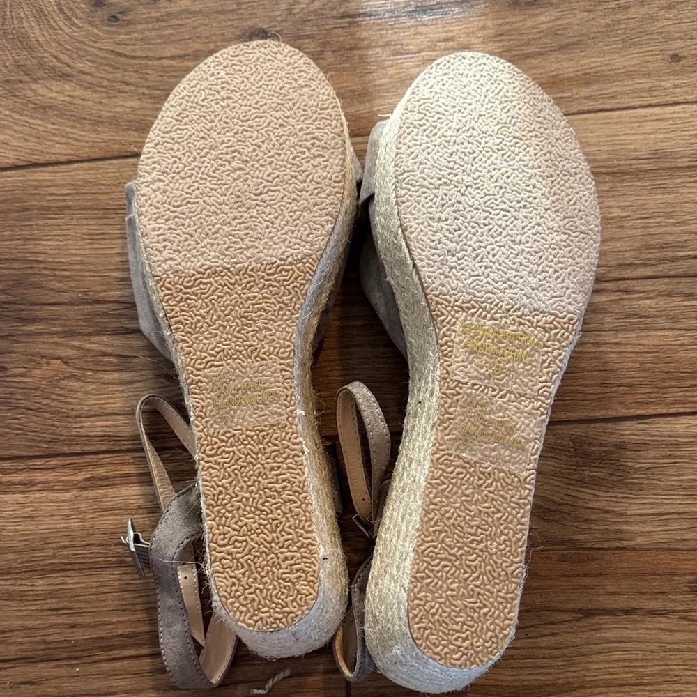 Chase + Chloe Gray Espadrille Sandals